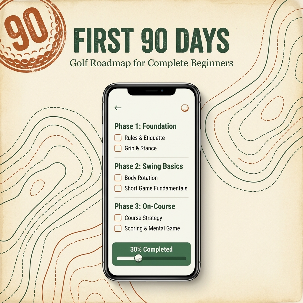 First 90 Days — Golf Roadmap for Complete Beginners cover image